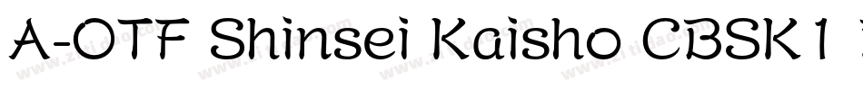 A-OTF Shinsei Kaisho CBSK1 Pro字体转换